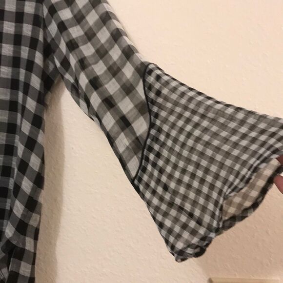 Calvin Klein gingham print blouse - Picture 2 of 5